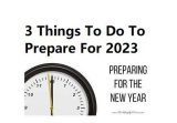 3 Things To Do To Prepare For 2023